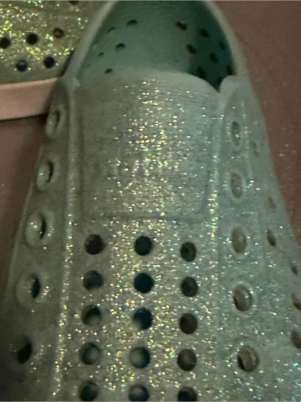 Native Shoes Jefferson Light Blue Sparkle Water Shoes Sz C7 Kids